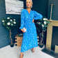 Laoise Banded Midi Dress Blue