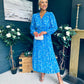 Laoise Banded Midi Dress Blue