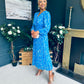 Laoise Banded Midi Dress Blue