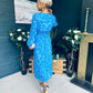 Laoise Banded Midi Dress Blue
