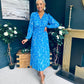 Laoise Banded Midi Dress Blue