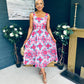 Alice Square Neck Midi Dress Pastel