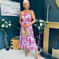 Alice Square Neck Midi Dress Pastel