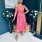 Alice Square Neck Midi Dress Peach
