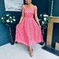 Alice Square Neck Midi Dress Peach