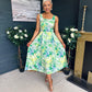 Alice Square Neck Midi Dress Green