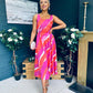 Alice Square Neck Midi Dress Purple