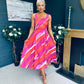Alice Square Neck Midi Dress Purple
