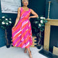 Alice Square Neck Midi Dress Purple