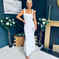 Seana Crochet Occasion Maxi Dress White