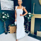 Seana Crochet Occasion Maxi Dress White
