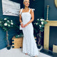 Seana Crochet Occasion Maxi Dress White