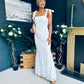 Seana Crochet Occasion Maxi Dress White