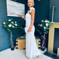 Seana Crochet Occasion Maxi Dress White