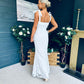 Seana Crochet Occasion Maxi Dress White