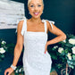 Seana Crochet Occasion Maxi Dress White