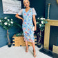 Mandy Embellished Occasion Dress Blue