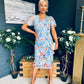 Mandy Embellished Occasion Dress Blue