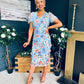 Mandy Embellished Occasion Dress Blue