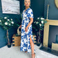 Stephie Detailed Midi Dress Cobalt