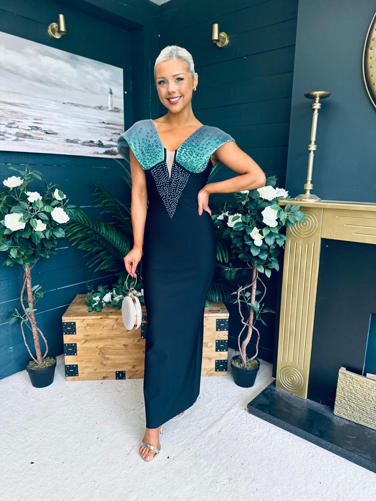 Trinity Embellished Occasion Dress Dress Black