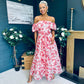 Samantha Bardot Occasion Dress Rouge