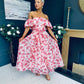 Samantha Bardot Occasion Dress Rouge