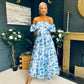 Samantha Bardot Occasion Dress Blue