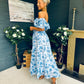 Samantha Bardot Occasion Dress Blue