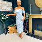 Miah Bardot Occasion Dress Pwr Blue