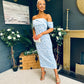Miah Bardot Occasion Dress Pwr Blue