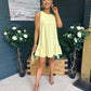 Kiera Detailed Mini Dress Yellow
