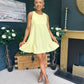 Kiera Detailed Mini Dress Yellow