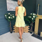 Kiera Detailed Mini Dress Yellow