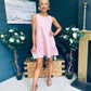 Kiera Detailed Mini Dress Blush