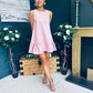 Kiera Detailed Mini Dress Blush