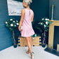Kiera Detailed Mini Dress Blush