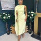 Hudson Cape Detail Occasion Dress Yellow