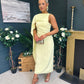 Hudson Cape Detail Occasion Dress Yellow