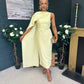 Hudson Cape Detail Occasion Dress Yellow