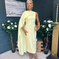 Hudson Cape Detail Occasion Dress Yellow