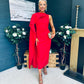 Hudson Cape Detail Occasion Dress Red