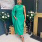 Hudson Cape Detail Occasion Dress Emerald