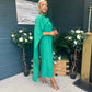 Hudson Cape Detail Occasion Dress Emerald