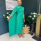 Hudson Cape Detail Occasion Dress Emerald