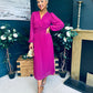 Blaire Banded Midi Dress Berry Pre Order Arriving 10 May