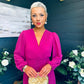 Blaire Banded Midi Dress Berry Pre Order Arriving 10 May
