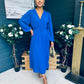 Blaire Banded Midi Dress Cobalt
