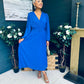 Blaire Banded Midi Dress Cobalt
