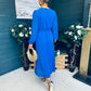 Blaire Banded Midi Dress Cobalt